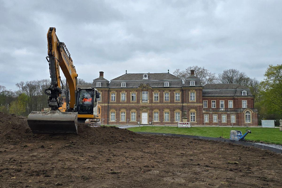 Wegebau an der Oranienburg am Schloss Nordkirchen.